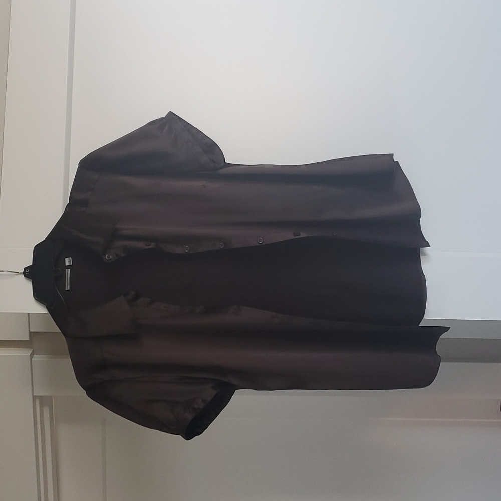 Semantiks brown button down blouse
